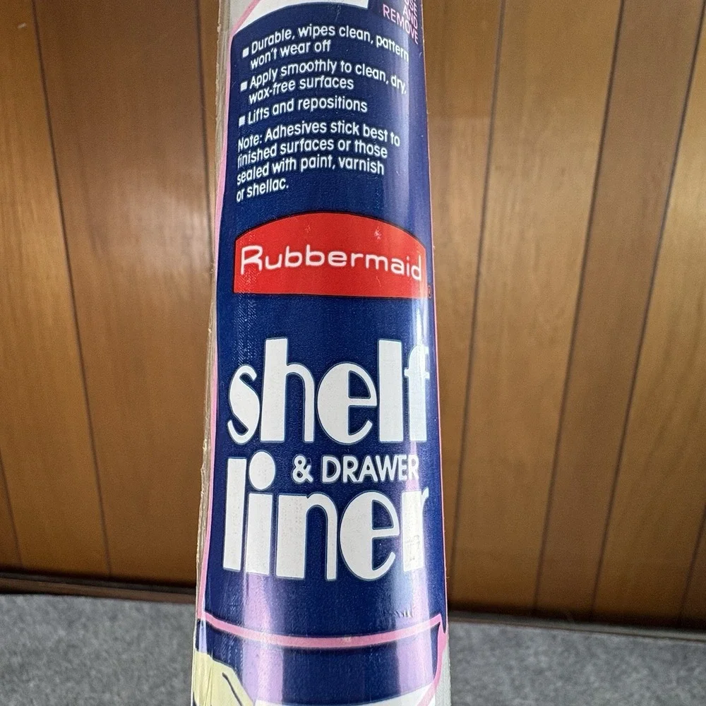 Vintage 90s Y2K Rubbermaid Shelf Drawer Liner 12in‎ x 10ft Lite Adhesive  Gray